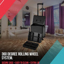 4 IN 1 Pro Rolling Makeup Cosmetic Train Case with Lock & Lid - Y160