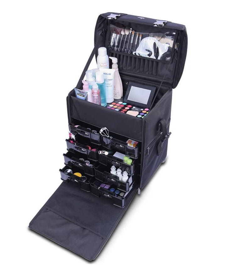 2 in 1 Pro Makeup Artist Trolley Case Multifunction Cosmetic Beauty Trolley