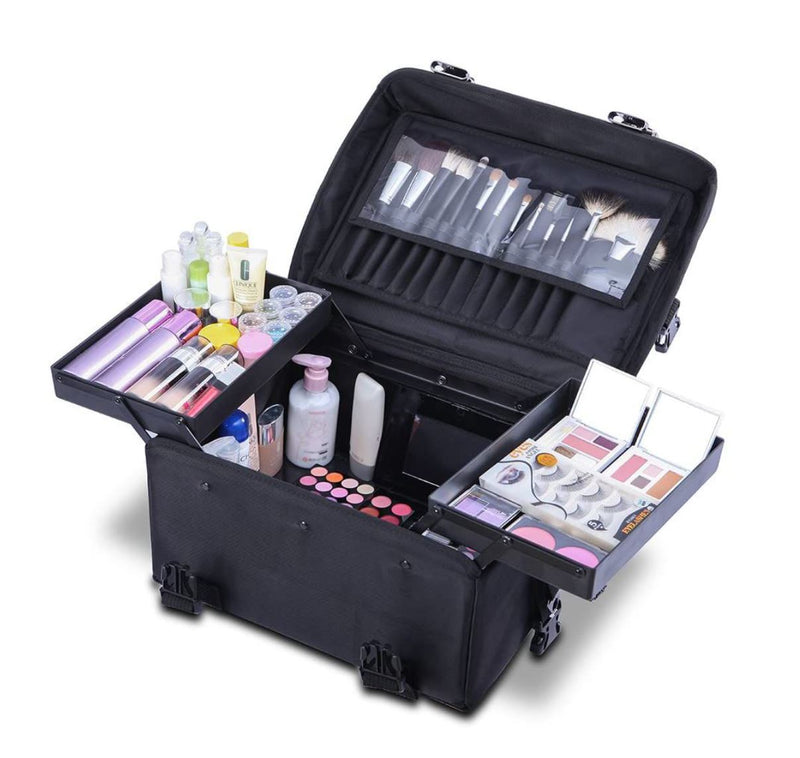 2 in 1 Pro Makeup Artist Trolley Case Multifunction Cosmetic Beauty Trolley