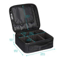 Bellade Oxford Makeup Cosmetic Storage Case with Adjustable Compartment
