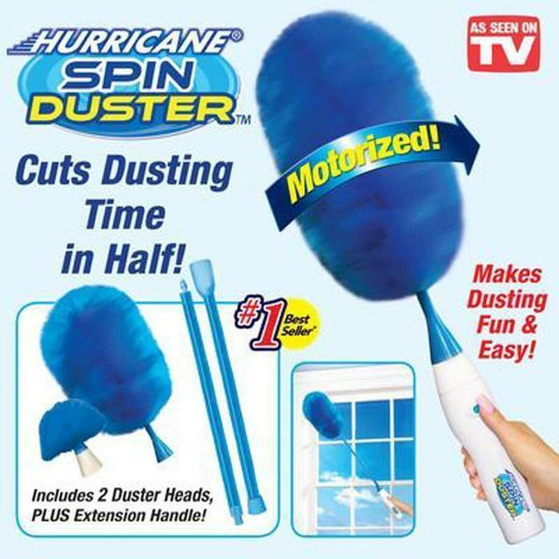 Multi-Use Motorized One-Button Operation Spin Duster with Extension