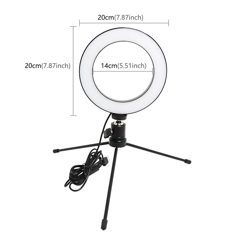 2 in 1 Glow Up LED Selfie Ring Light with Tripod