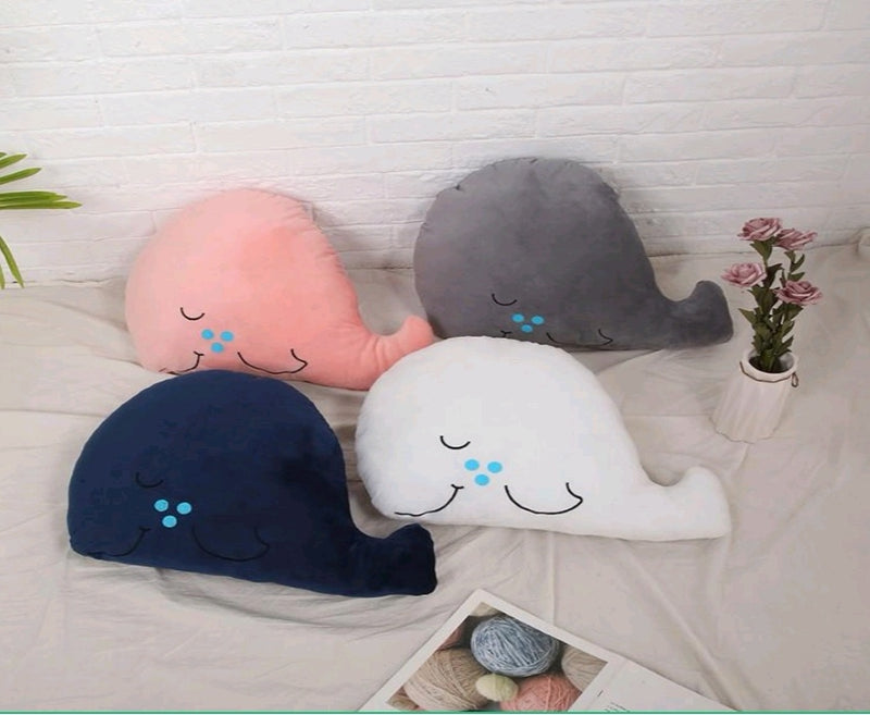 Velvet Decorative Whale Cushion